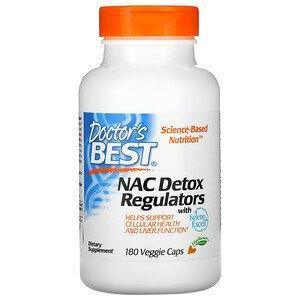 Doctor's Best, NAC Detox Regulators, 180 Veggie Caps - Supply Center USA