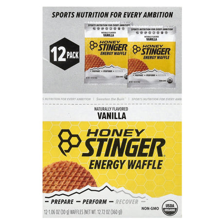 HoneyStinger, Energy Waffle, Vanilla, 12 Waffles, 1.06 oz (30 g) Each - Supply Center USA