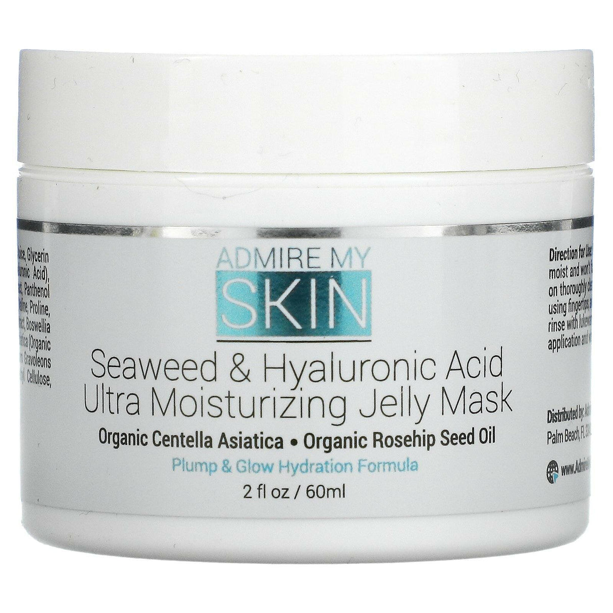 Admire My Skin, Seaweed & Hyaluronic Acid Ultra Moisturizing Jelly Beauty Mask, 2 fl oz (60 ml) - Supply Center USA