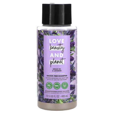 Love Beauty and Planet, Smooth and Serene Shampoo, Argan Oil & Lavender, 13.5 fl oz (400 ml) - Supply Center USA