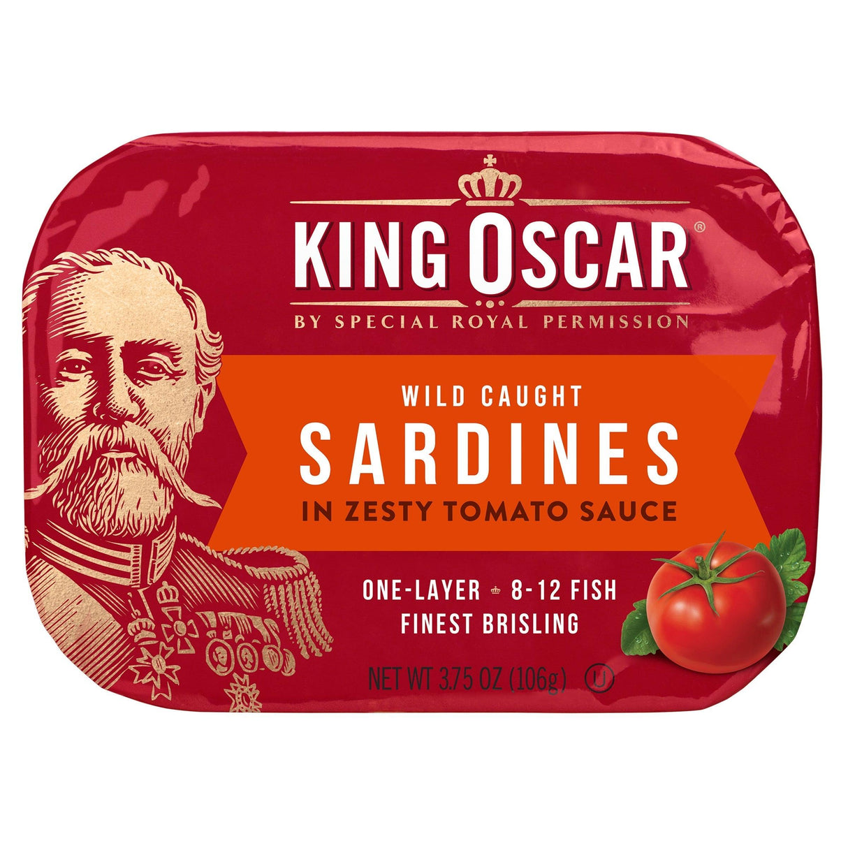 King Oscar, Wild Caught, Sardines In Extra Virgin Olive Oil, With Lemon, 3.75 oz (106 g) - Supply Center USA