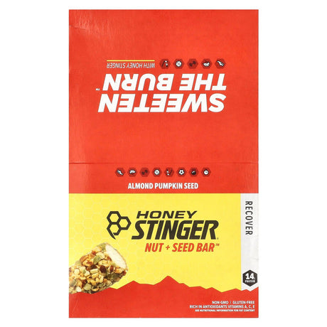 HoneyStinger, Nut + Seed Bar™, Almond Pumpkin Seed, 12 Bars, 1.98 oz (56 g) Each - Supply Center USA