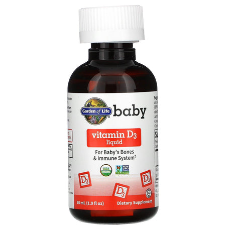 Garden of Life, Baby Vitamin D3 Liquid, 1.9 fl oz ( 56 ml) - Supply Center USA