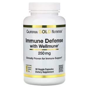 California Gold Nutrition, Immune Defense with Wellmune, Beta-Glucan, 250 mg, 90 Veggie Capsules - Supply Center USA