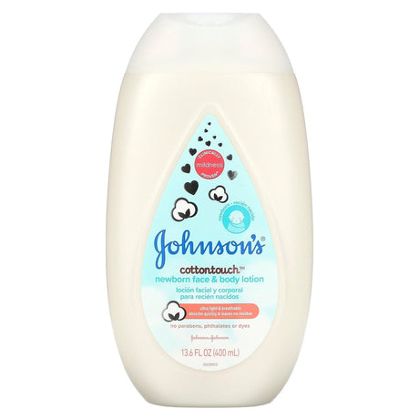 Johnson & Johnson, Cottontouch, Newborn Face & Body Lotion, 13.6 fl oz (400 ml) - Supply Center USA