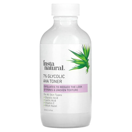 InstaNatural, 7% Glycolic AHA Toner, 4 fl oz (120 ml) - Supply Center USA