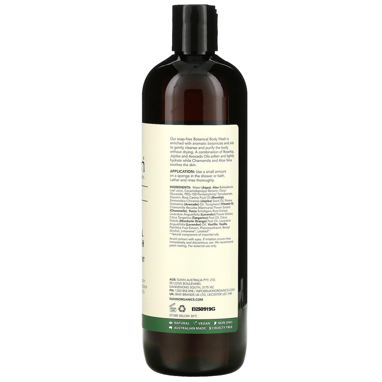 Sukin, Signature, Botanical Body Wash, Original, 16.9 fl oz (500 ml) - Supply Center USA