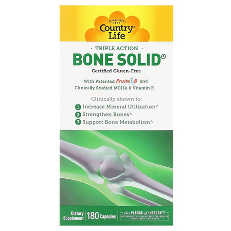 Country Life, Triple Action Bone Solid, 180 Capsules - Supply Center USA