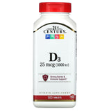 21st Century, Vitamin D3, 10 mcg (400 IU), 100 Tablets - Supply Center USA