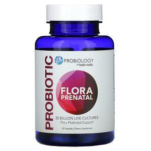 Belle+Bella, Probiology, Probiotic Flora Prenatal, 25 Billion CFU, 30 Capsules - Supply Center USA