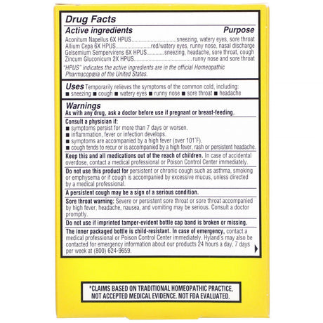 Hyland's, 4 Kids, Sniffles 'n Sneezes, Ages 2-12, 125 Quick-Dissolving Tablets - Supply Center USA