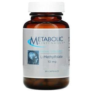 Metabolic Maintenance, L-Methylfolate, 10 mg, 90 Capsules - Supply Center USA