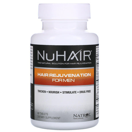 Natrol, NuHair, Hair Rejuvenation for Men, 60 Tablets - Supply Center USA