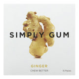 Simply Gum, Chewing Gum, Ginger , 15 Pieces - Supply Center USA