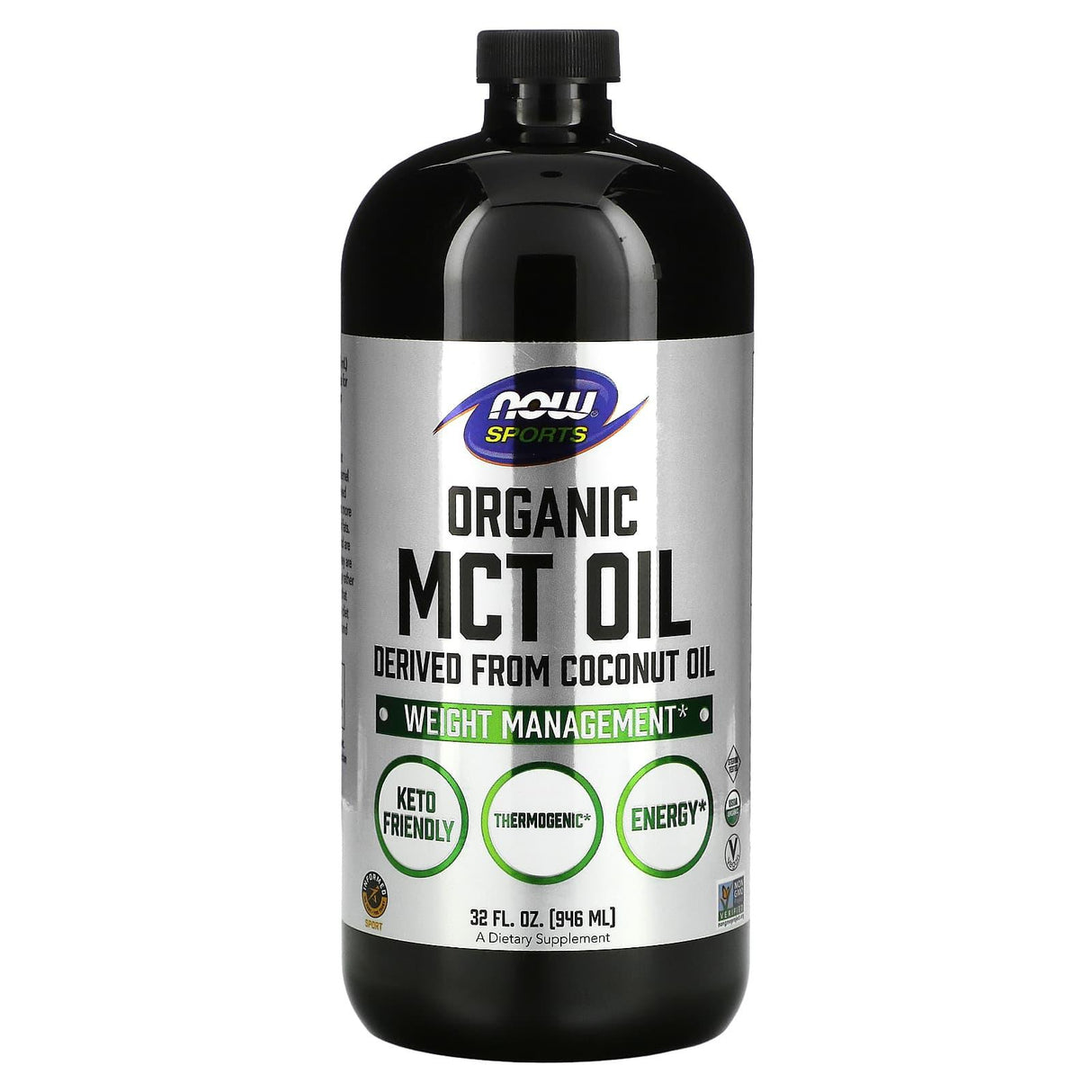 NOW Foods, Sports, Organic MCT Oil, 16 fl oz (473 ml) - Supply Center USA