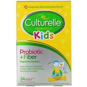 Culturelle, Kids, Probiotic + Fiber, Regularity, 1+ Years, 24 Single Serve Packets - Supply Center USA