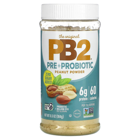 PB2 Foods, The Original PB2, Pre + Probiotic Peanut Powder, 6.5 oz (184 g) - Supply Center USA