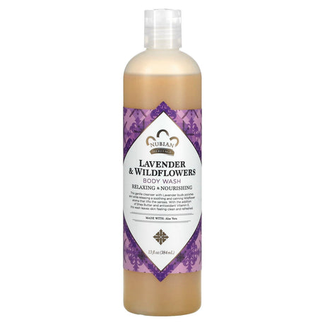 Nubian Heritage, Body Wash, Lavender & Wildflowers, 13 fl oz (384 ml) - Supply Center USA