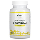 Nu U Nutrition, Max Strength Vitamin D3, 3,000 IU, 365 Softgel Capsules - Supply Center USA