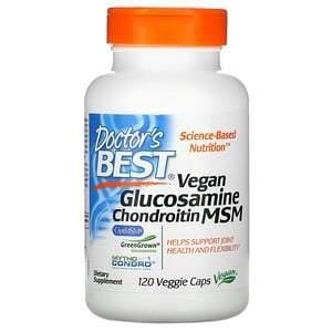 Doctor's Best, Vegan Glucosamine Chondroitin MSM, 120 Veggie Caps - Supply Center USA