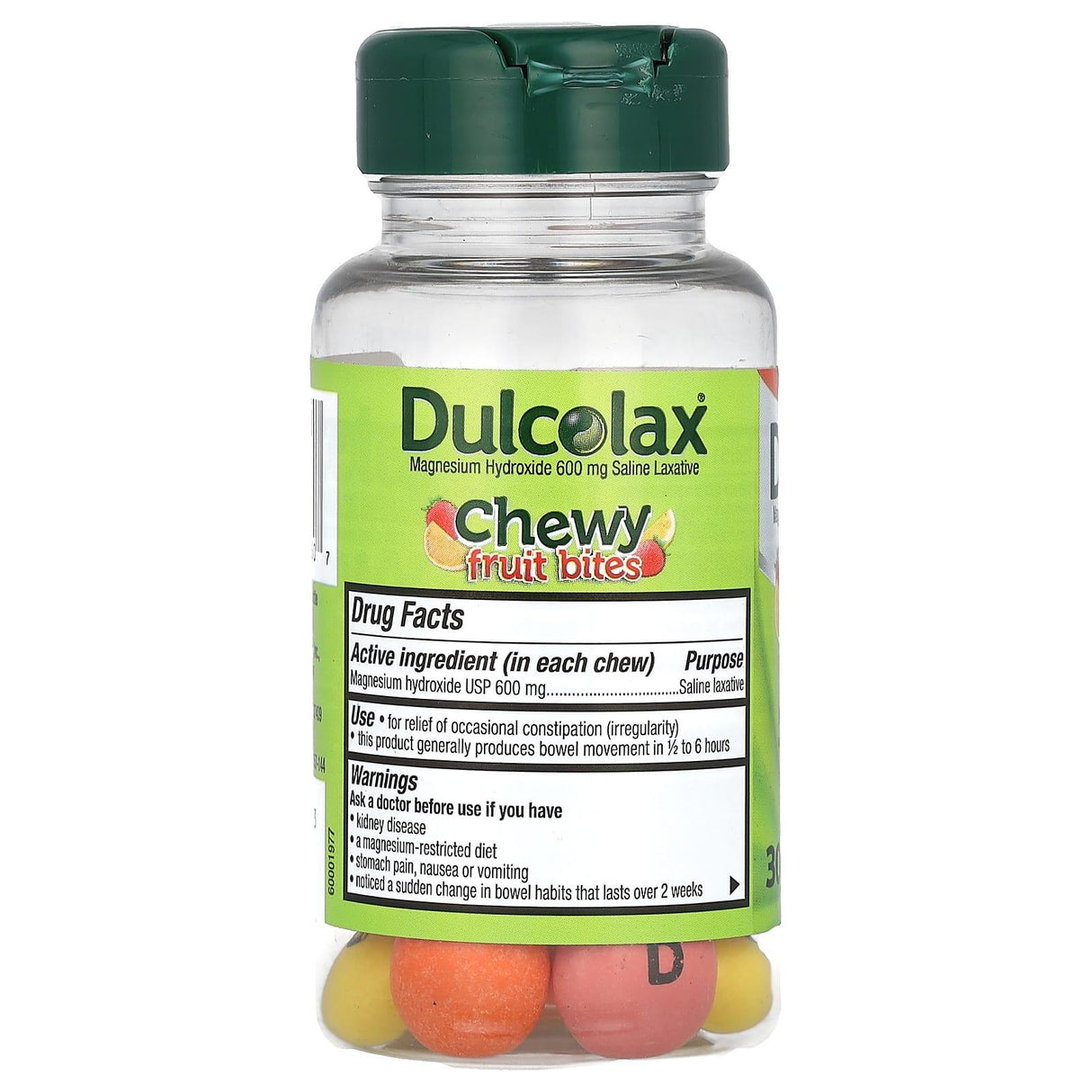 Ducolax, Chewy Fruit Bites, Assorted Fruit , 30 Chewable Bites - Supply Center USA