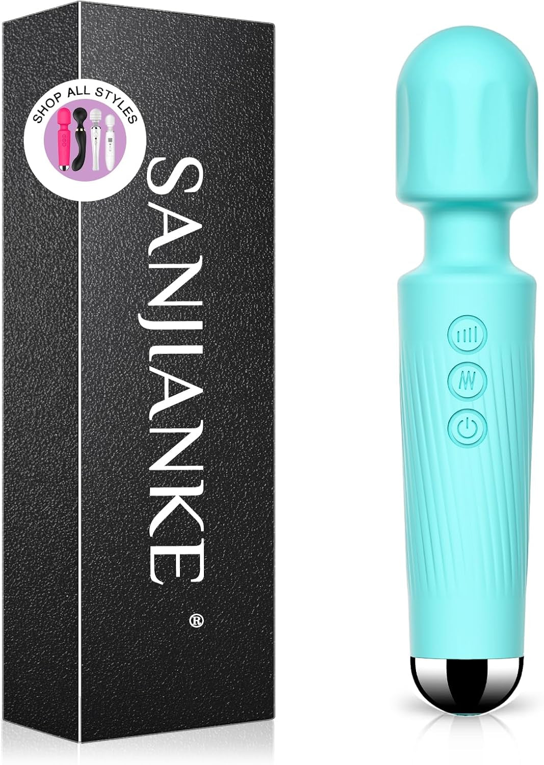 Vibrator Wand,Adult Sex Toy Wand, G Spot Dildo, Clit Vibrator, Sex Vibrators,Clitoris Stimulation,With 8 Speeds & 20 Patterns, Quiet,Fully Waterproof,Vibrating Wand for Her Pleasure (Rose Red)
