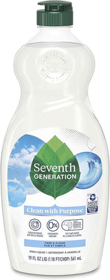 Seventh Generation Dish Liquid Soap Free & Clear Liquid Soap Pack of 6 Dishwashing Soap Dish Soap for Sensitive Skin 19 Oz