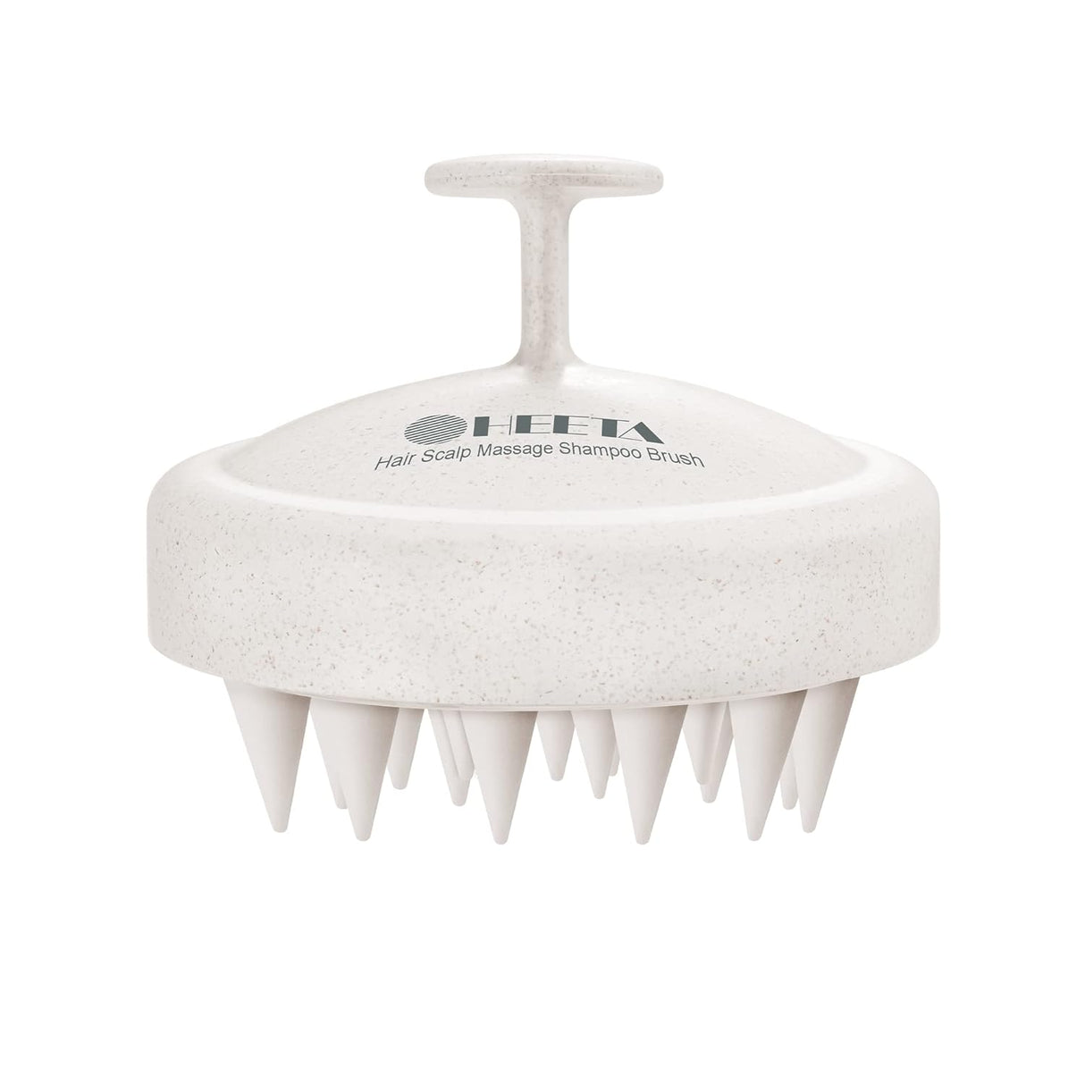 HEETA Shampoo Scalp Brush Massager Hair Growth, Scalp Scrubber with Soft Silicone Bristles for Hair Growth & Dandruff Removal, Hair Brush for Scalp Exfoliator, Black