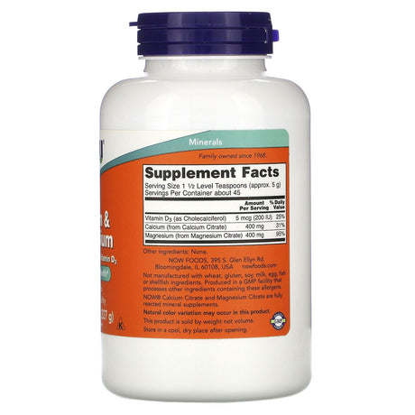 Now Foods, Calcium & Magnesium, 8 oz (227 g) - Supply Center USA