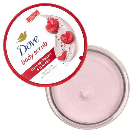 Dove, Body Scrub, Crushed Cherries & Chia Milk, 10.5 oz (298 g) - Supply Center USA