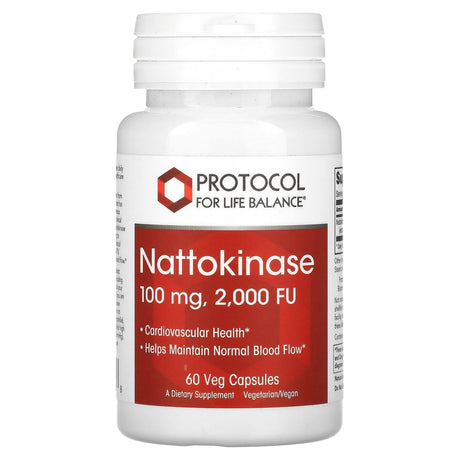 Protocol for Life Balance, Nattokinase, 100 mg (2,000 FU), 60 Veg Capsules - Supply Center USA