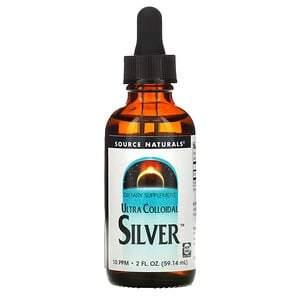 Source Naturals, Ultra Colloidal Silver, 10 PPM, 2 fl oz (59.14 ml) - HealthCentralUSA