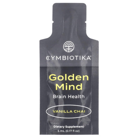 Cymbiotika, Golden Mind, Brain Health, Vanilla Chai, 30 Pouches, 5 ml Each - Supply Center USA