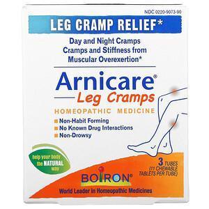 Boiron, Arnicare Leg Cramps, Leg Cramp Relief, 3 Tubes, 11 Chewable Tablets Per Tube - Supply Center USA