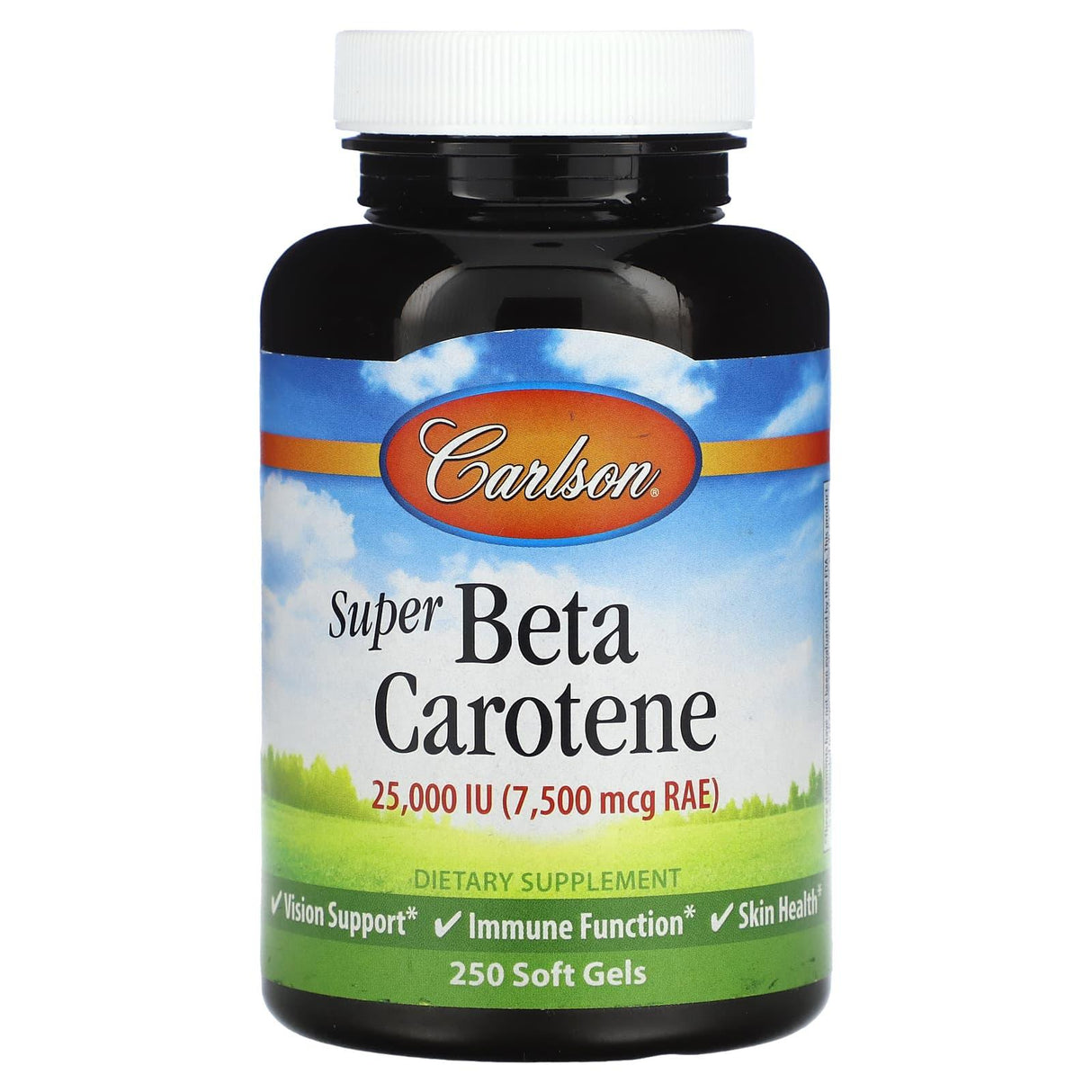 Carlson, Super Beta Carotene, 7,500 mcg RAE (25,000 IU), 100 Soft Gels - Supply Center USA