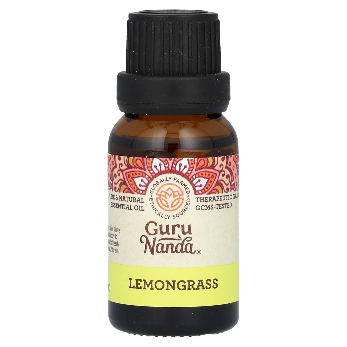 GuruNanda, 100% Pure & Natural Essential Oil, Lemongrass, 0.5 fl oz (15 ml) - Supply Center USA