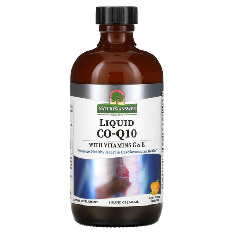 Nature's Answer, Liquid Co-Q10 with Vitamins C & E, Tangerine, 8 fl oz (240 ml) - Supply Center USA