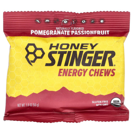 HoneyStinger, Energy Chews, Pomegranate Passionfruit, 12 Packets, 1.8 oz (50 g) Each - Supply Center USA