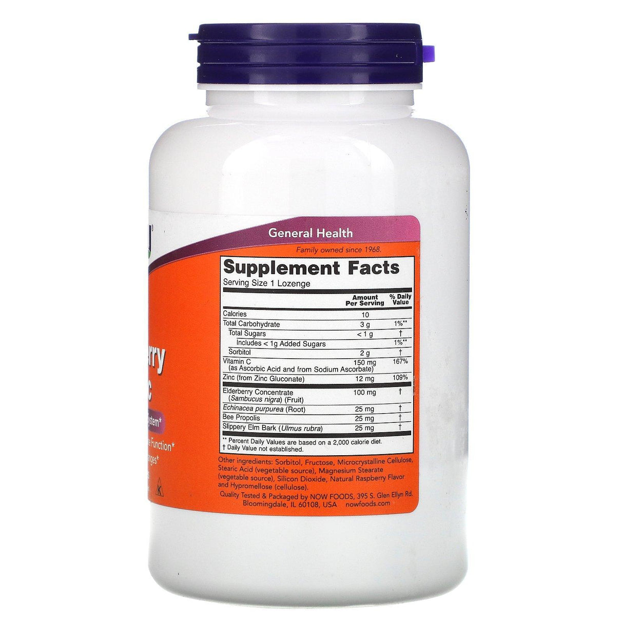 Now Foods, Elderberry & Zinc, 90 Lozenges - Supply Center USA