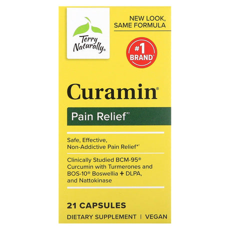 Terry Naturally, Curamin, Pain Relief, 21 Capsules - Supply Center USA