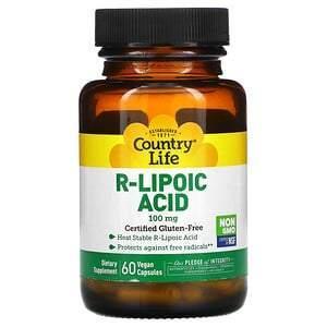 Country Life, R-Lipoic Acid, 100 mg, 60 Vegan Capsules - Supply Center USA