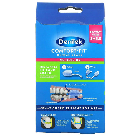 DenTek, Comfort-Fit Dental Guard, 2 Dental Guards + 1 Storage Case - Supply Center USA