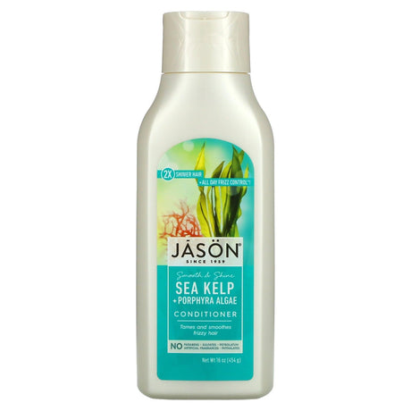 Jason Natural, Smooth & Shine Conditioner, Sea Kelp + Porphyra Algae, 16 oz (454 g) - Supply Center USA