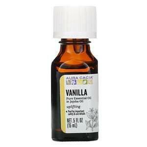 Aura Cacia, Pure Essential Oil, Vanilla, .5 fl oz (15 ml) - Supply Center USA