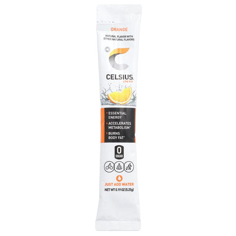 Celsius, Live Fit, Orange, 14 On-The-Go Packets, 0.19 oz (5.25 g) Each - Supply Center USA