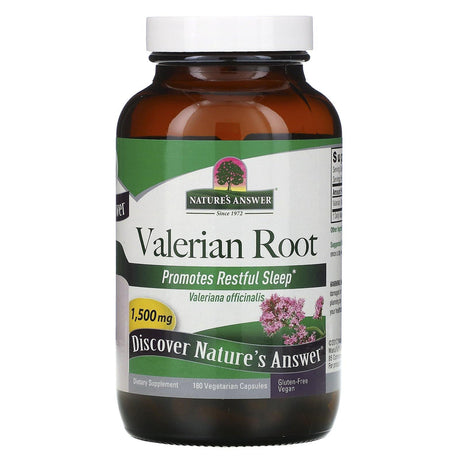 Nature's Answer, Valerian Root, 1,500 mcg, 180 Vegetarian Capsules - Supply Center USA