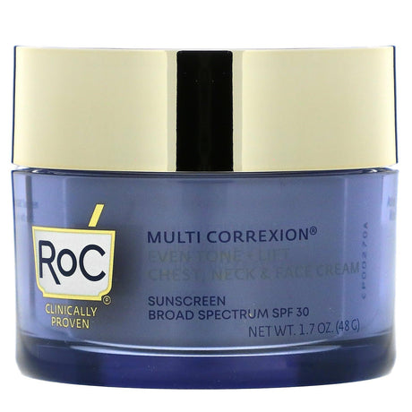 RoC, Multi Correxion, Even Tone + Lift, 5 In 1 Chest, Neck & Face Cream, SPF 30, 1.7 oz (48 g) - Supply Center USA