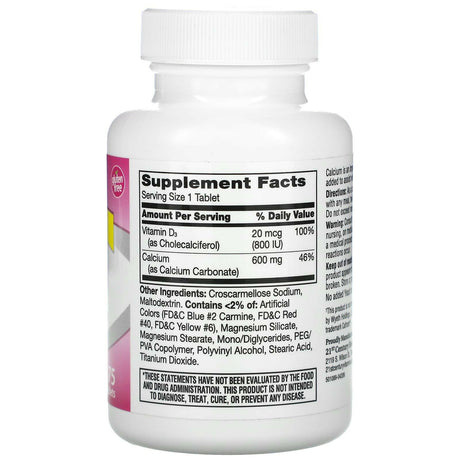 21st Century, 600+D3, Calcium & Vitamin D3 Supplement, 75 Tablets - Supply Center USA