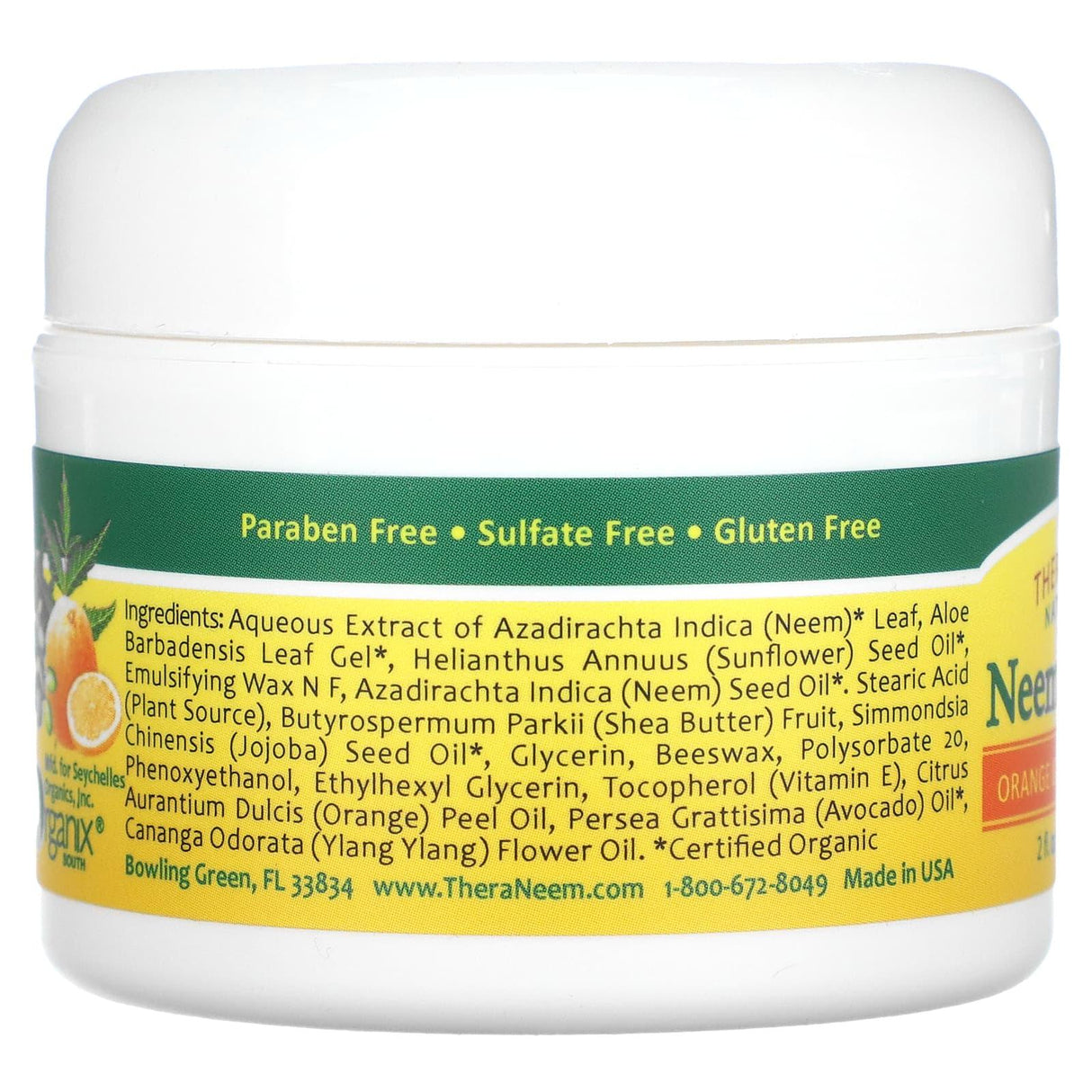 Organix South, TheraNeem Naturals, Neem Cream, Orange & Ylang Ylang, 2 fl oz (60 ml) - Supply Center USA