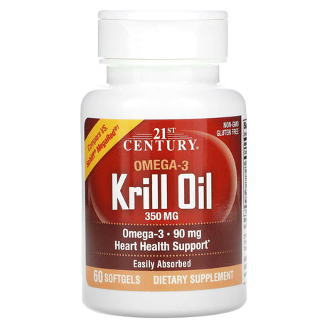 21st Century, Krill Oil, 350 mg, 60 Softgels - Supply Center USA